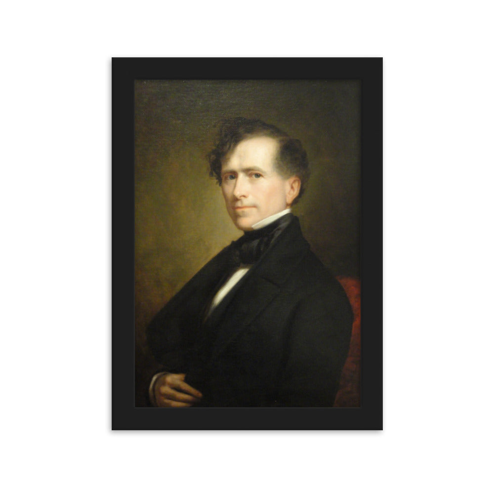 Franklin Pierce framed matte paper poster