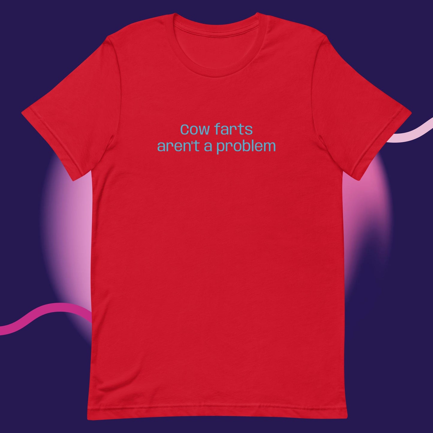 Cow farts aren't a problem, Unisex t-shirt