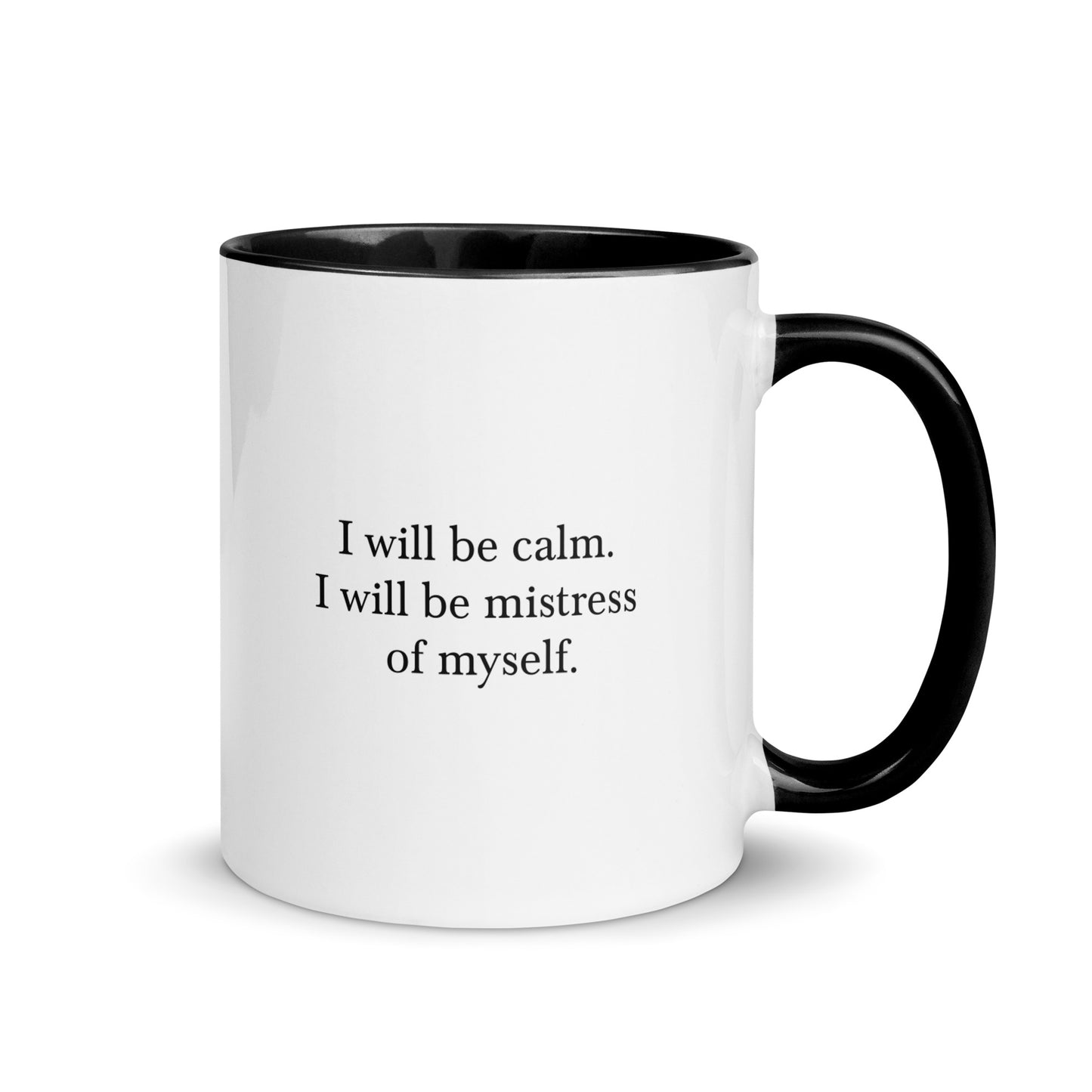 Sense and Sensibility mug with color inside