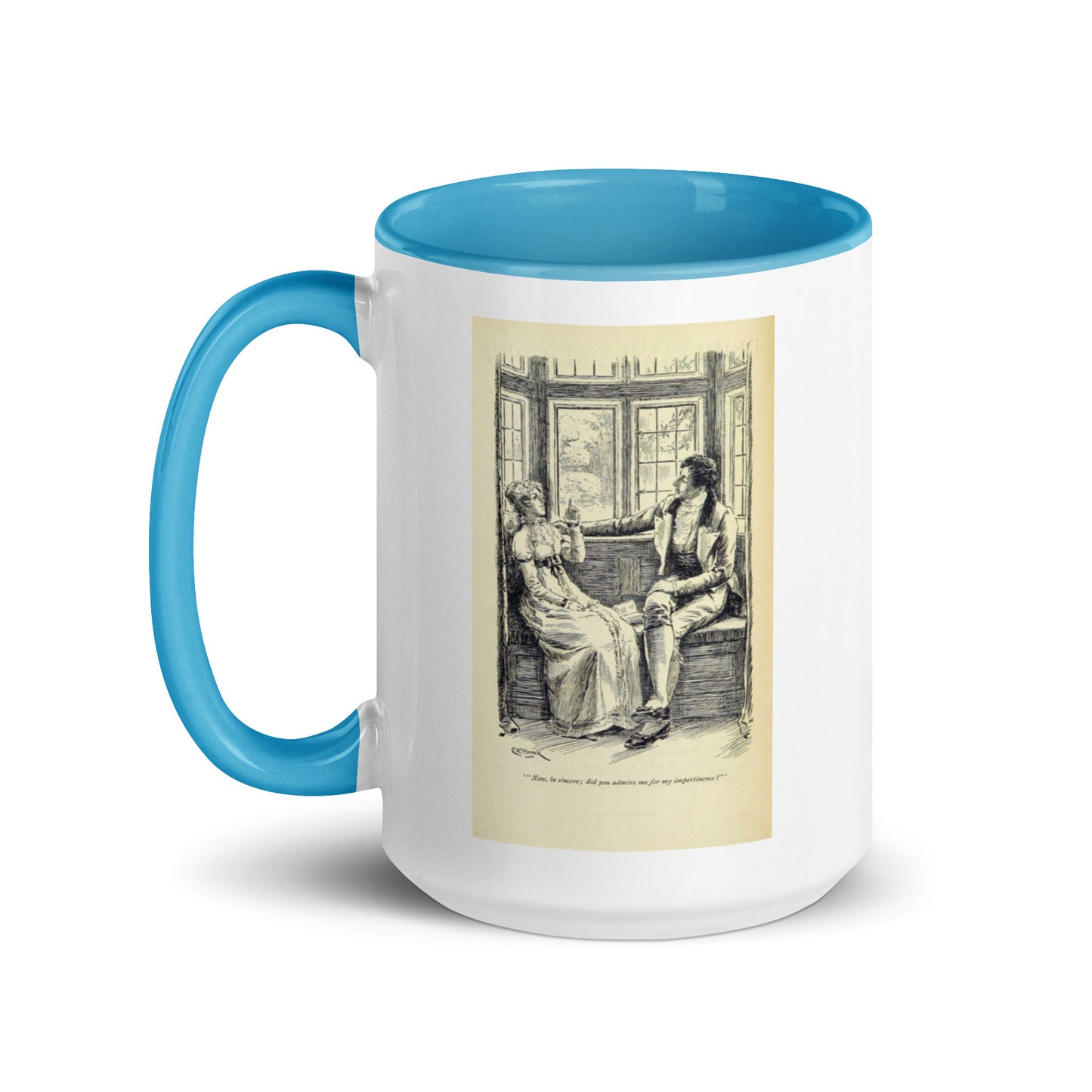 Pride and Prejudice mug with color inside