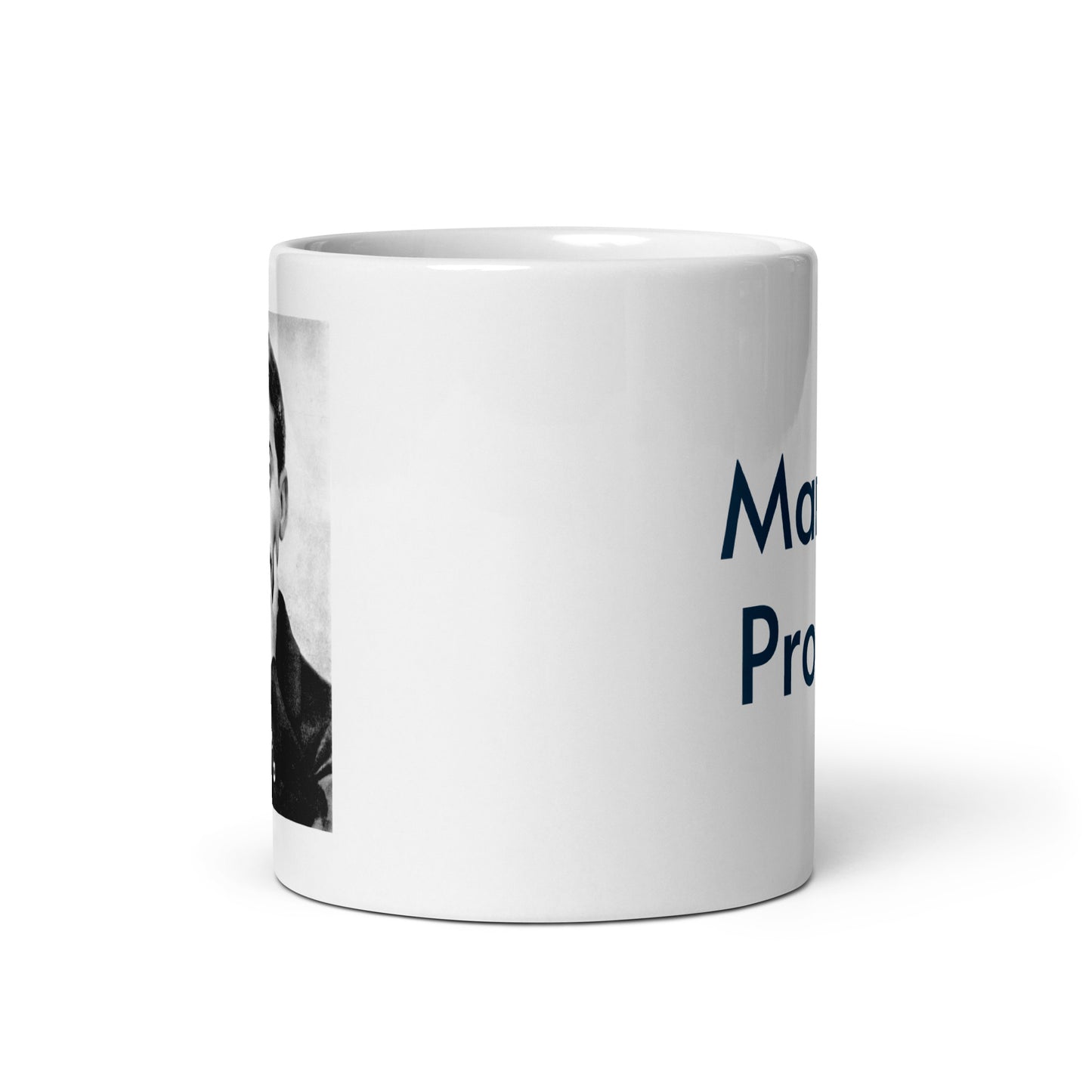 Marcel Proust white glossy mug