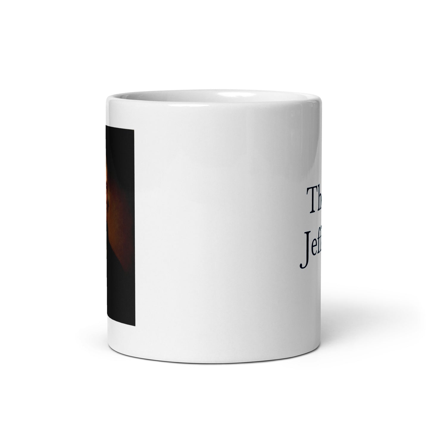 Thomas Jefferson white glossy mug