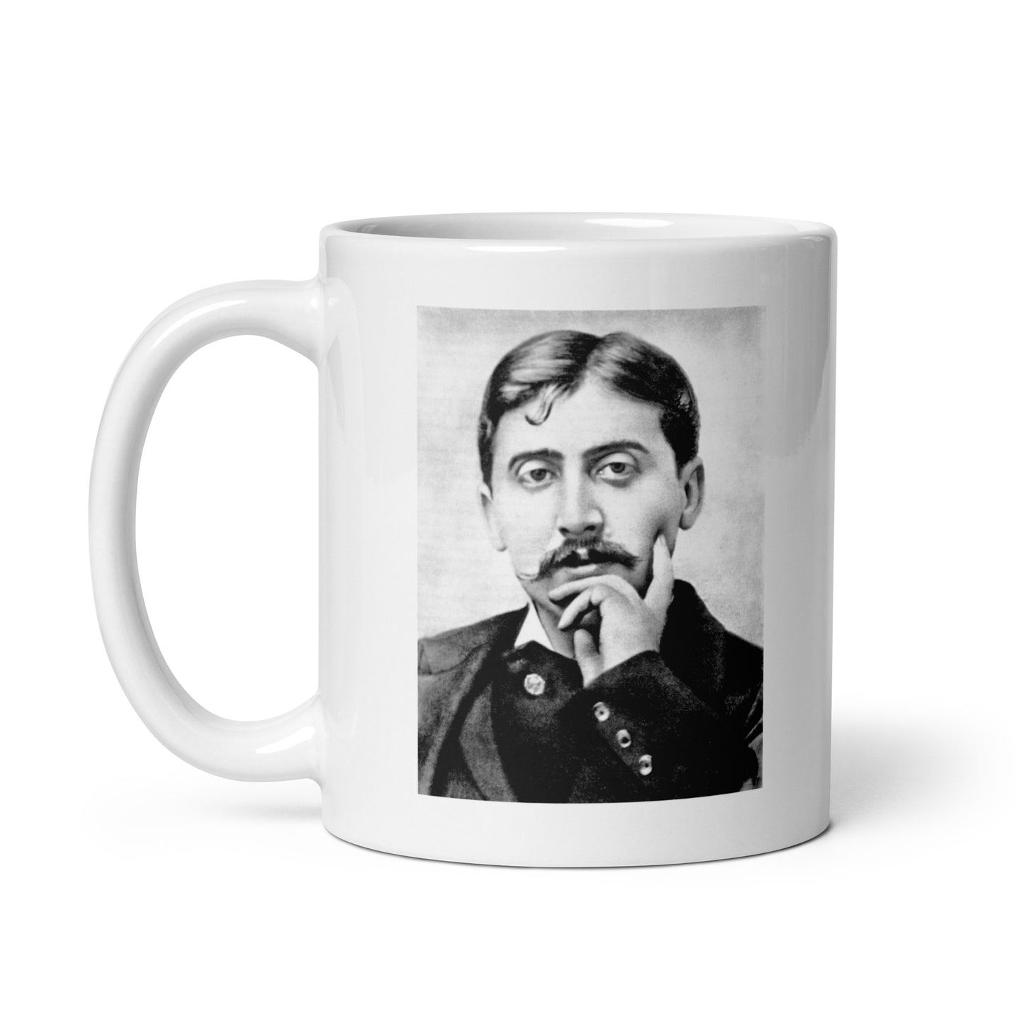 Marcel Proust white glossy mug