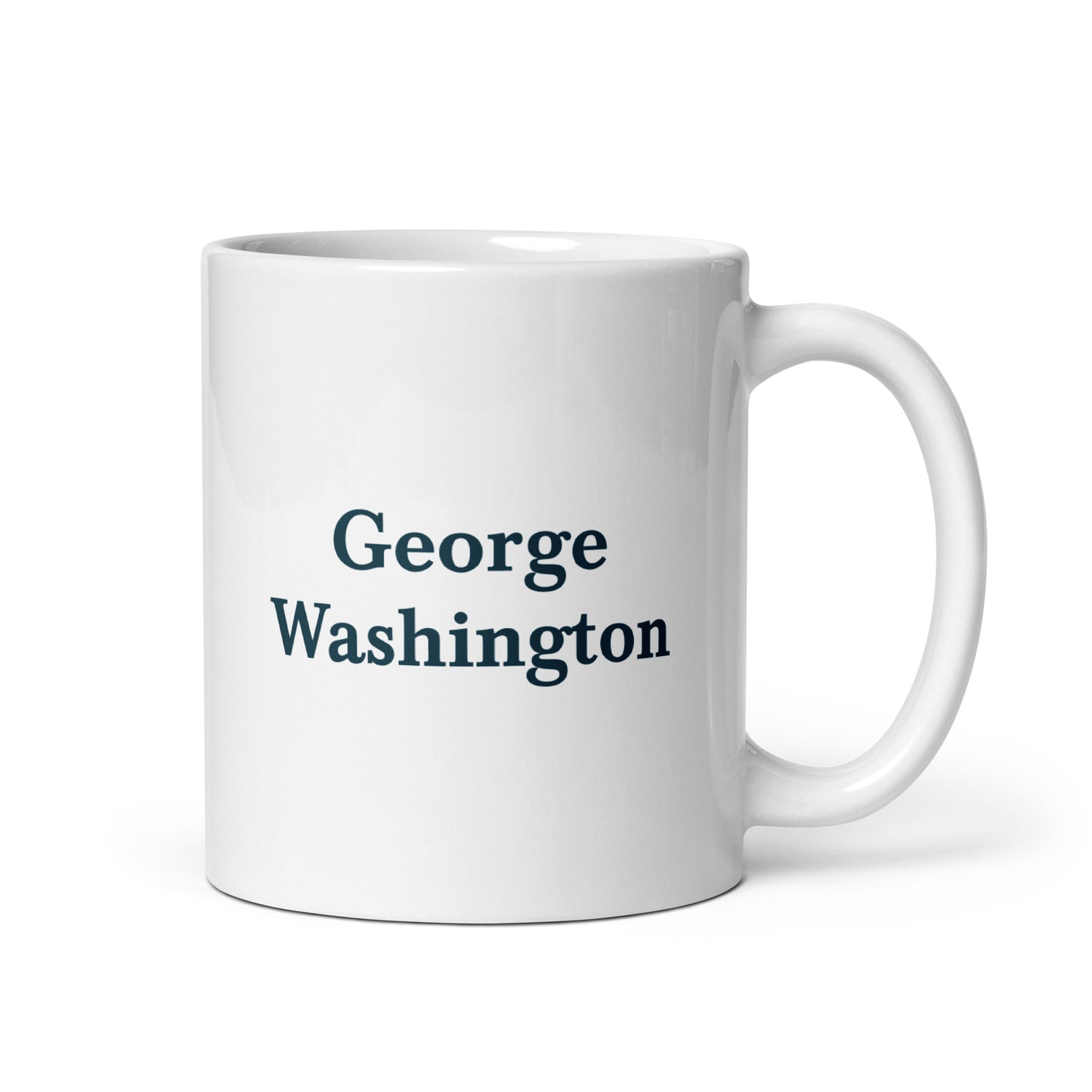 George Washiongton white glossy mug