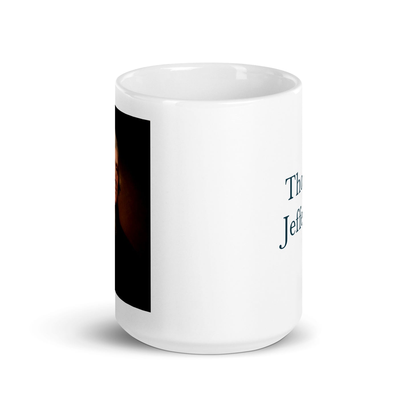 Thomas Jefferson white glossy mug