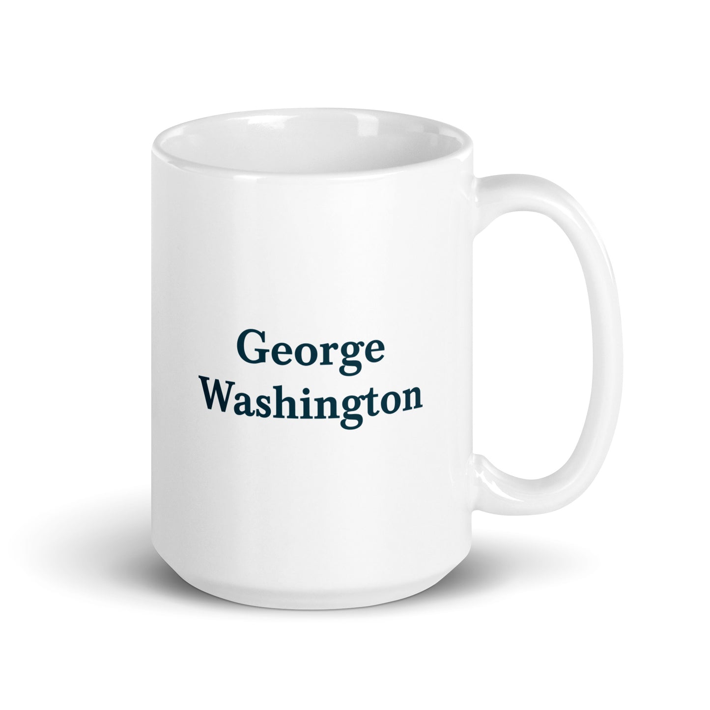 George Washiongton white glossy mug