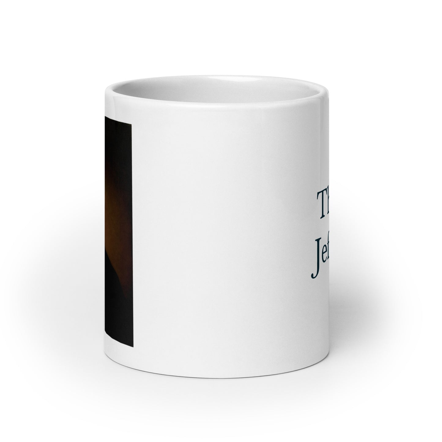 Thomas Jefferson white glossy mug