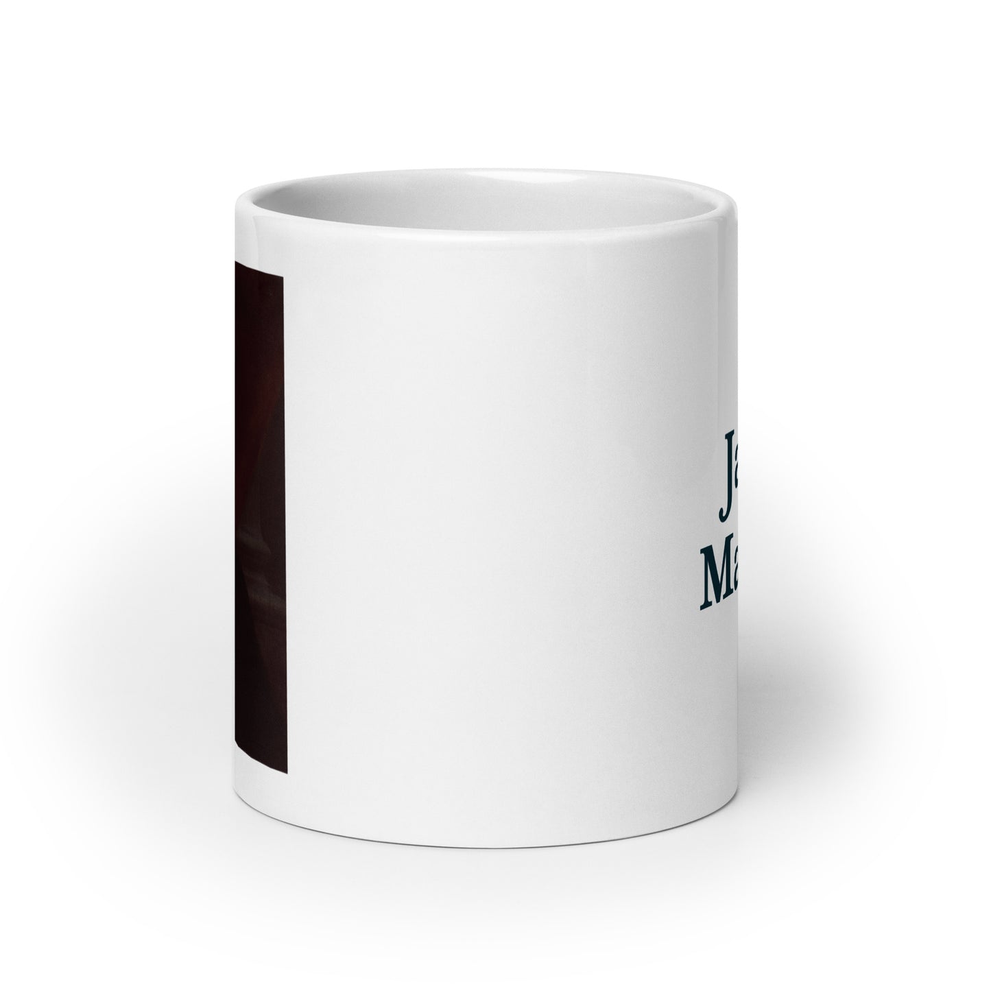 James Madison white glossy mug