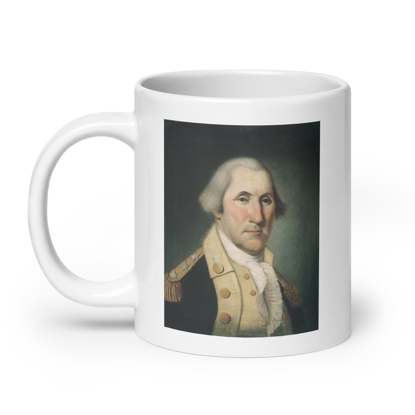 George Washiongton white glossy mug