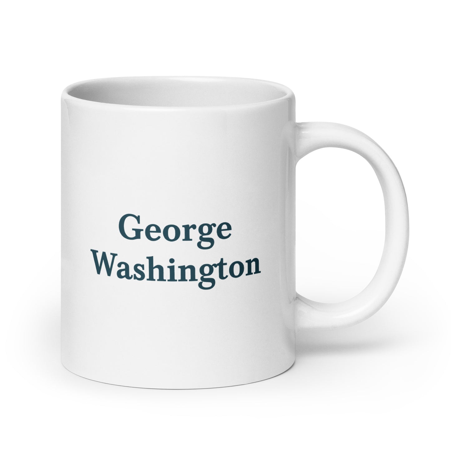 George Washiongton white glossy mug