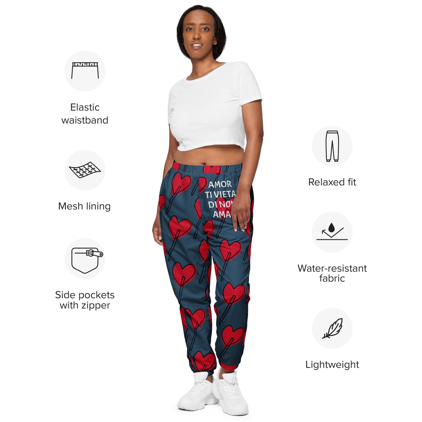 Amor ti vieta di non amar Unisex track pants