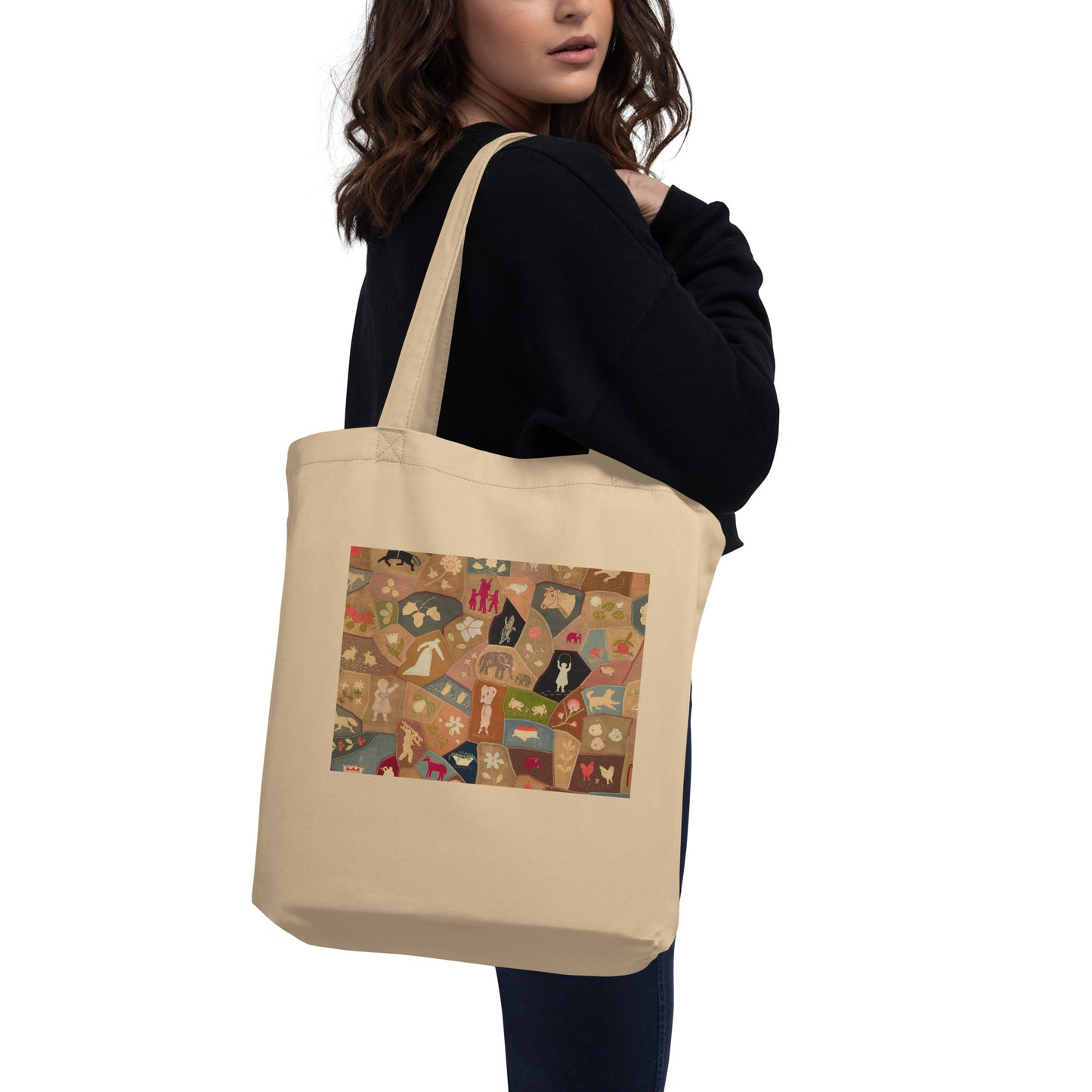 Crazy-quilt design Eco Tote Bag