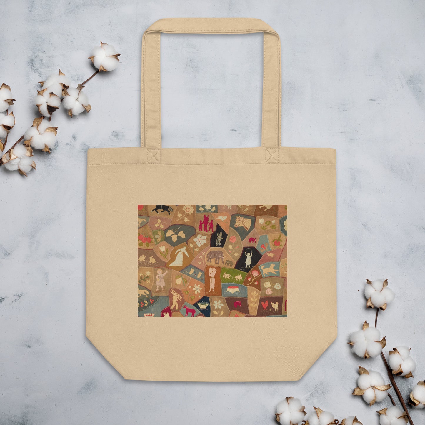 Crazy-quilt design Eco Tote Bag