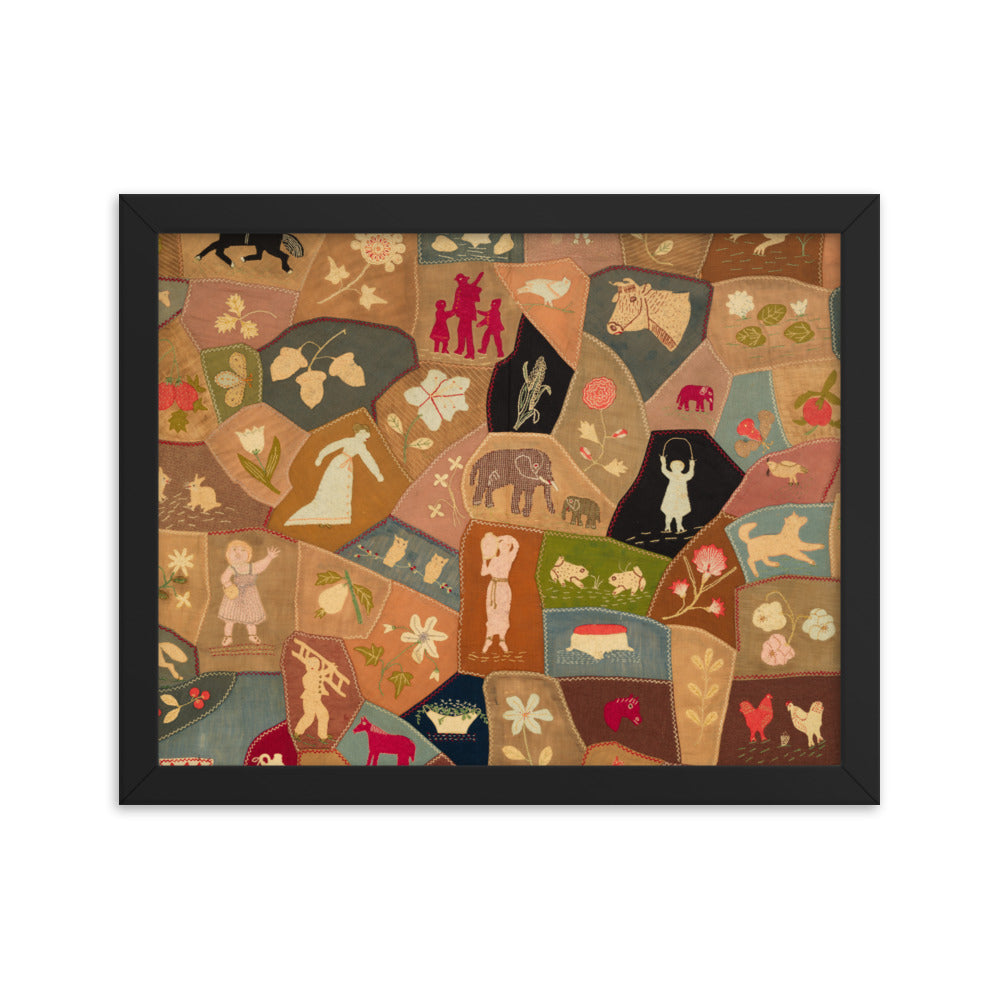 Crazy-quilt design Framed poster