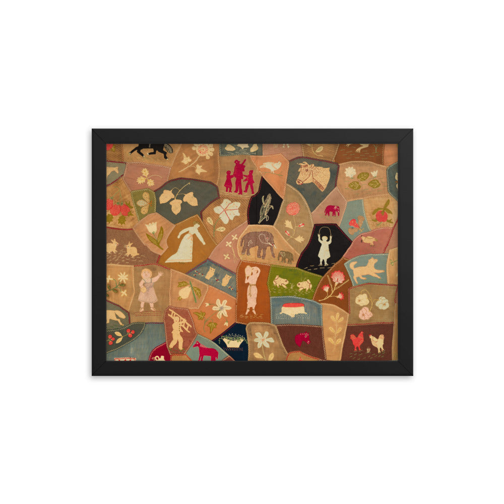 Crazy-quilt design Framed poster