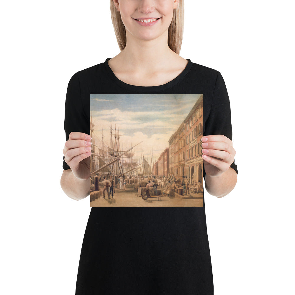View of South Street, from Maiden Lane, New York City, poster
