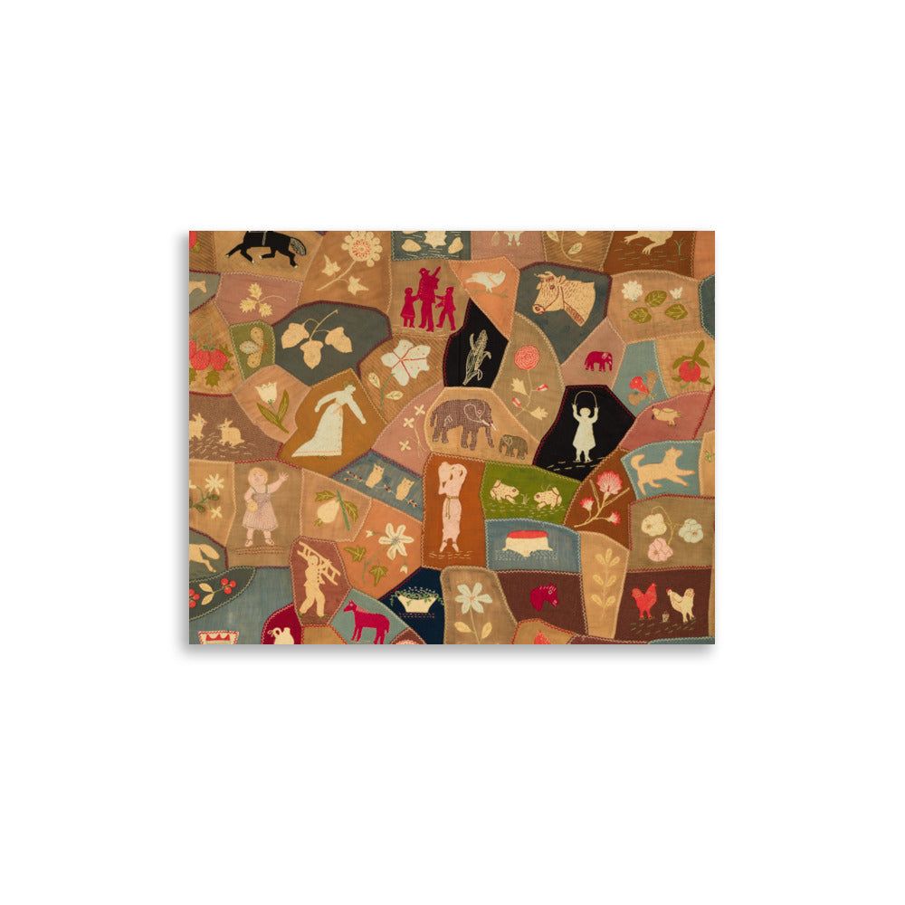 Crazy-quilt design Poster