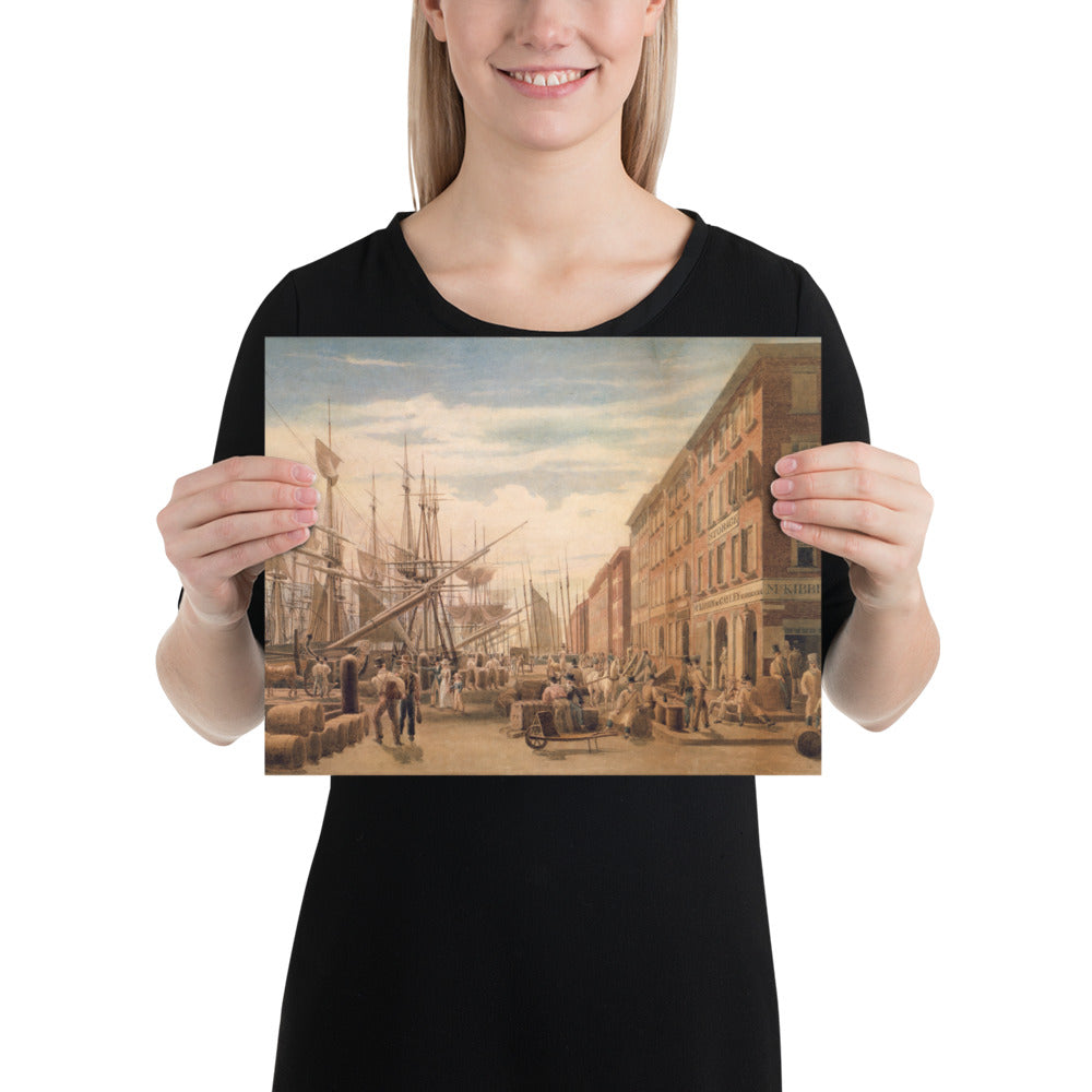View of South Street, from Maiden Lane, New York City, poster