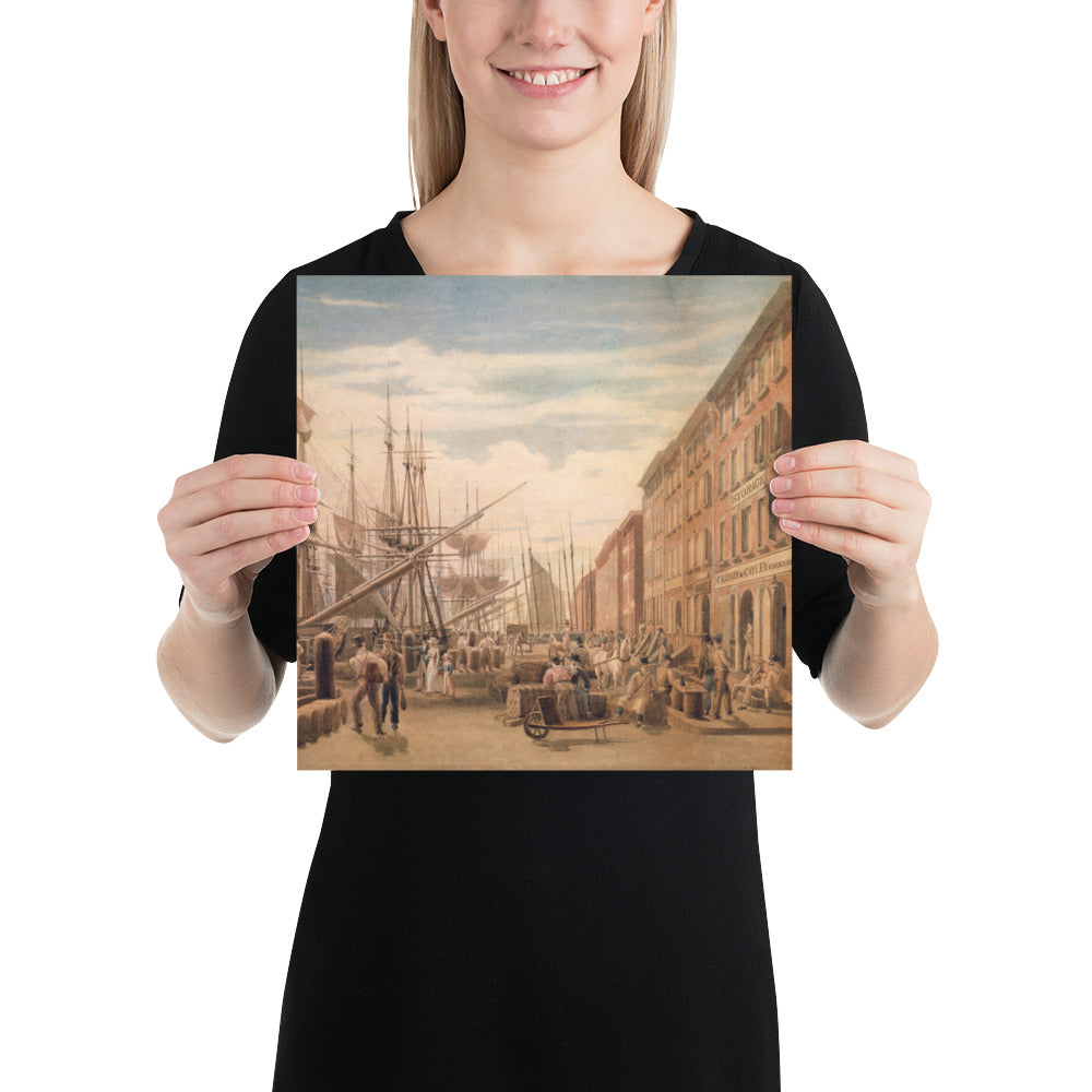 View of South Street, from Maiden Lane, New York City, poster