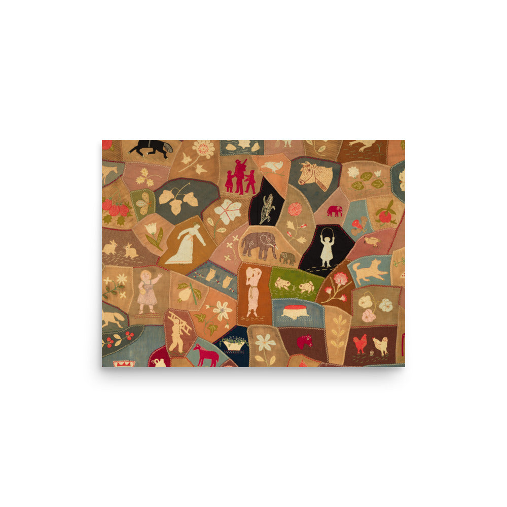 Crazy-quilt design Poster