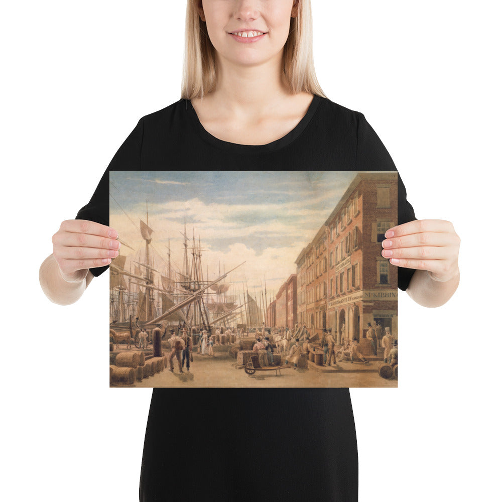 View of South Street, from Maiden Lane, New York City, poster