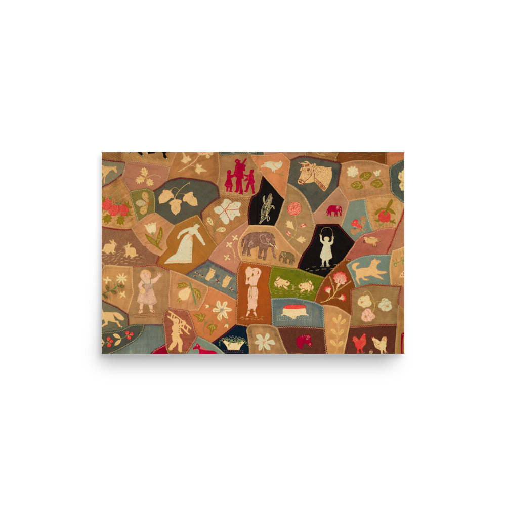 Crazy-quilt design Poster
