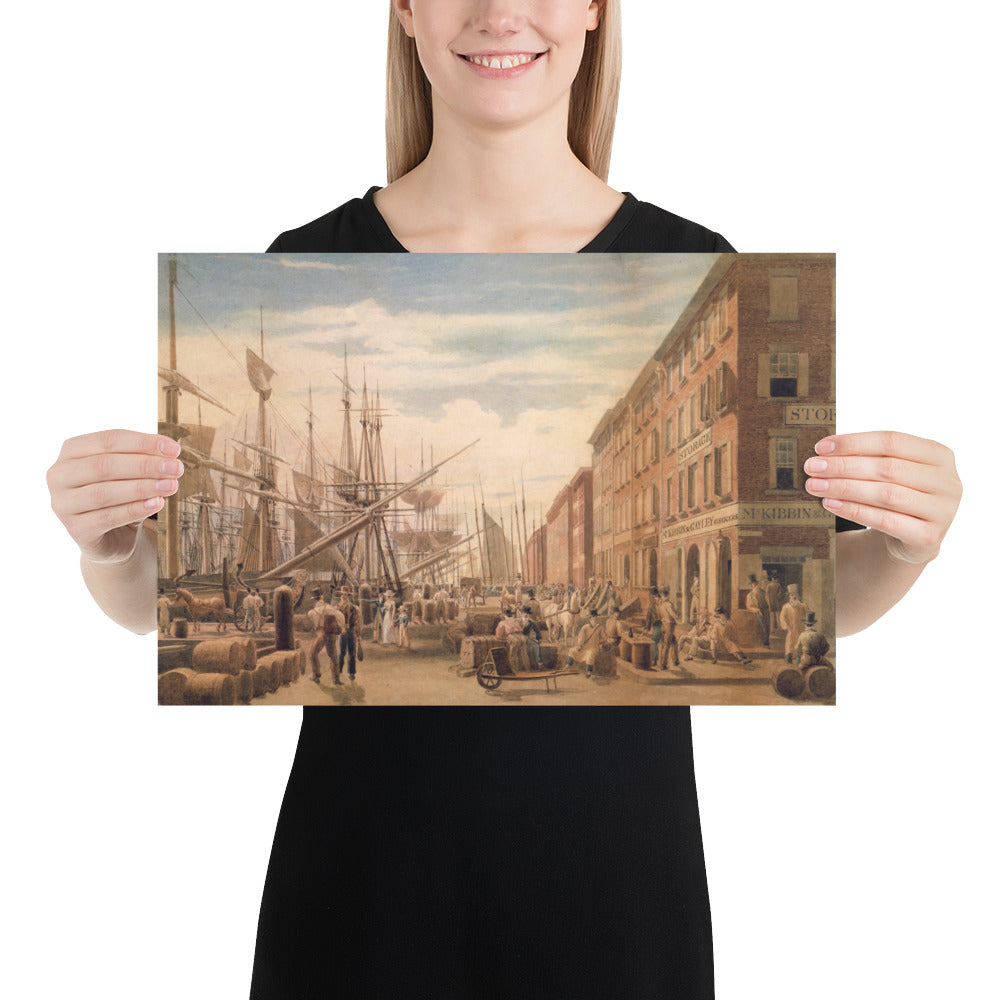View of South Street, from Maiden Lane, New York City, poster