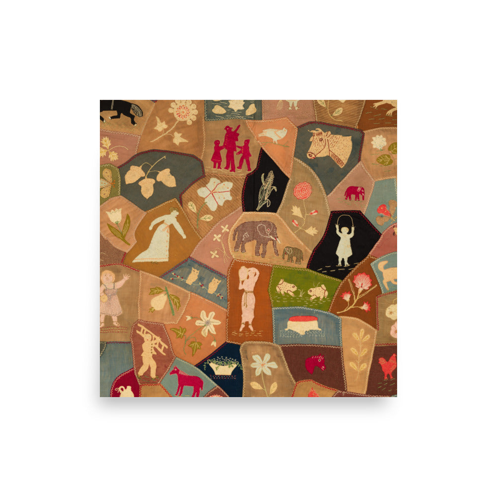 Crazy-quilt design Poster