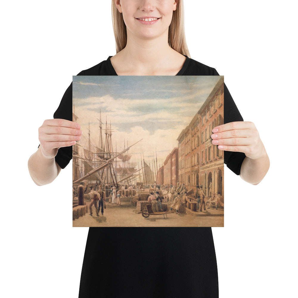 View of South Street, from Maiden Lane, New York City, poster