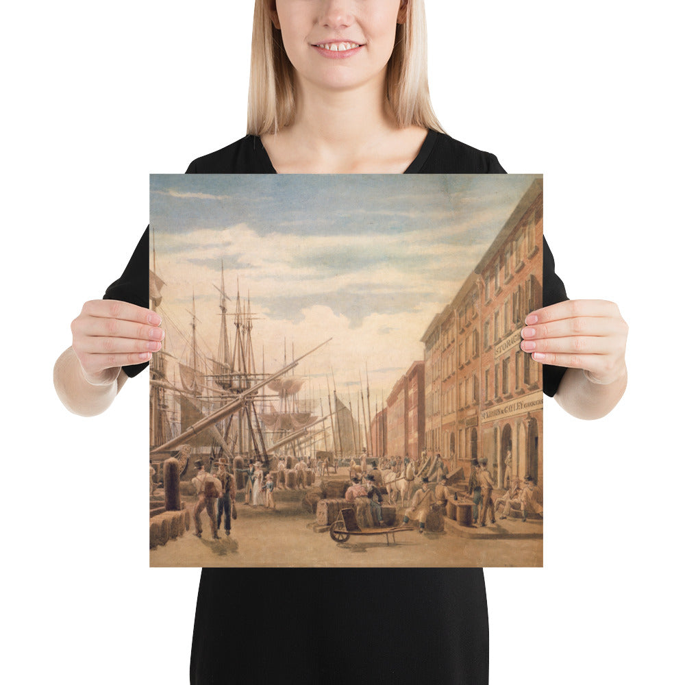 View of South Street, from Maiden Lane, New York City, poster