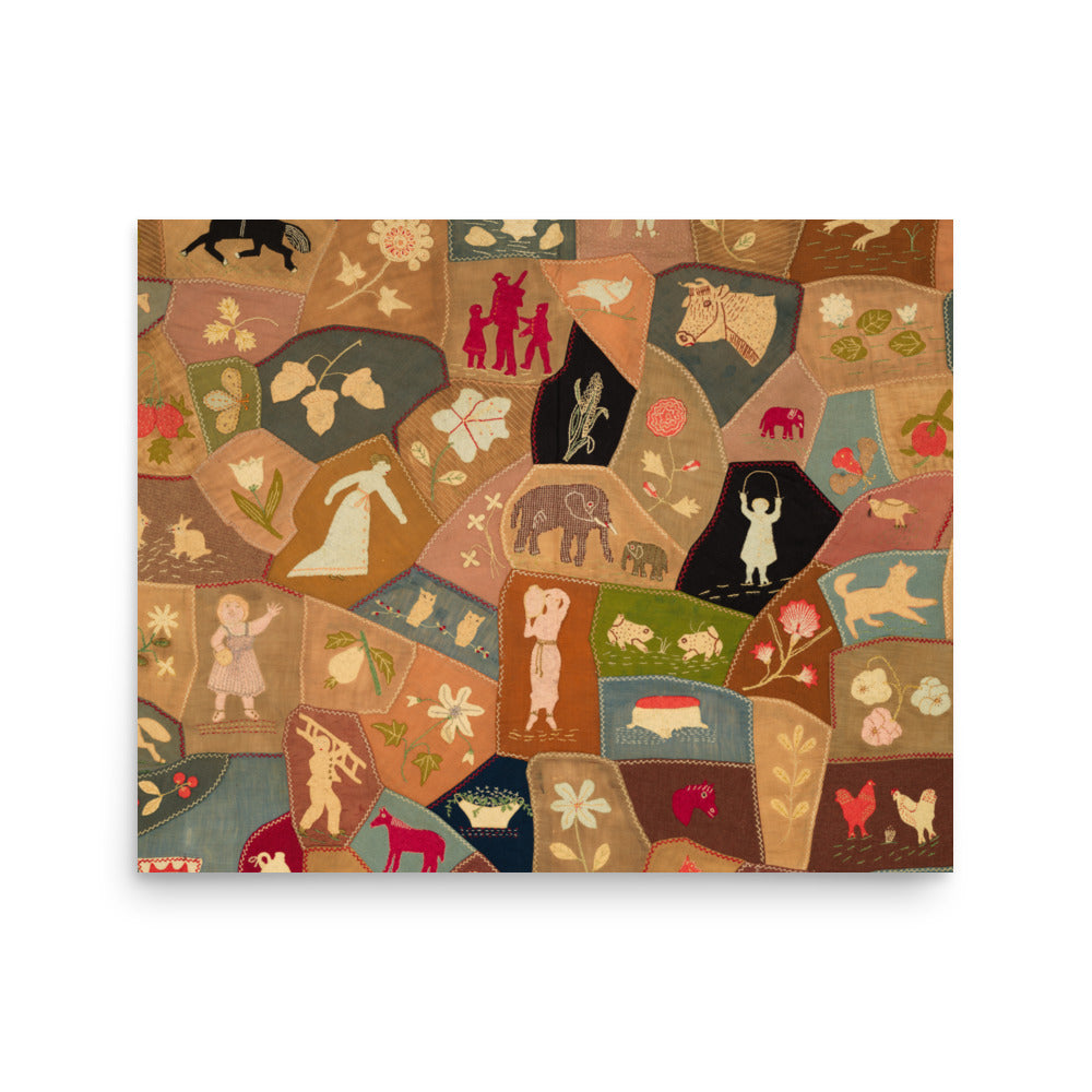 Crazy-quilt design Poster