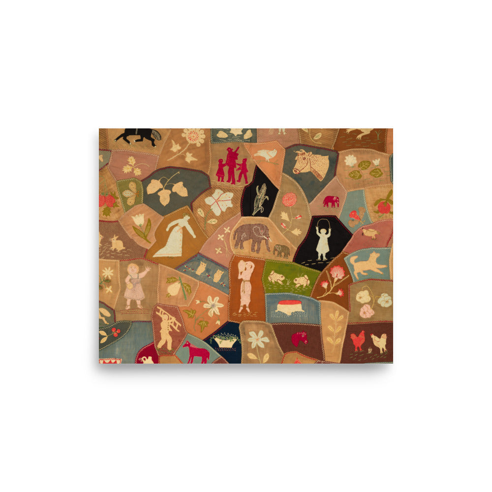 Crazy-quilt design Poster