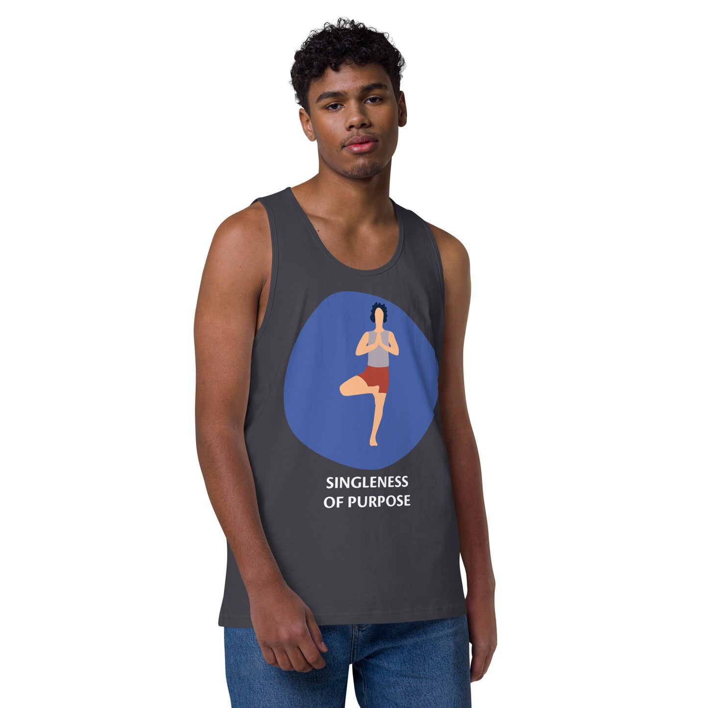 Singleness of Purpose men’s premium tank top