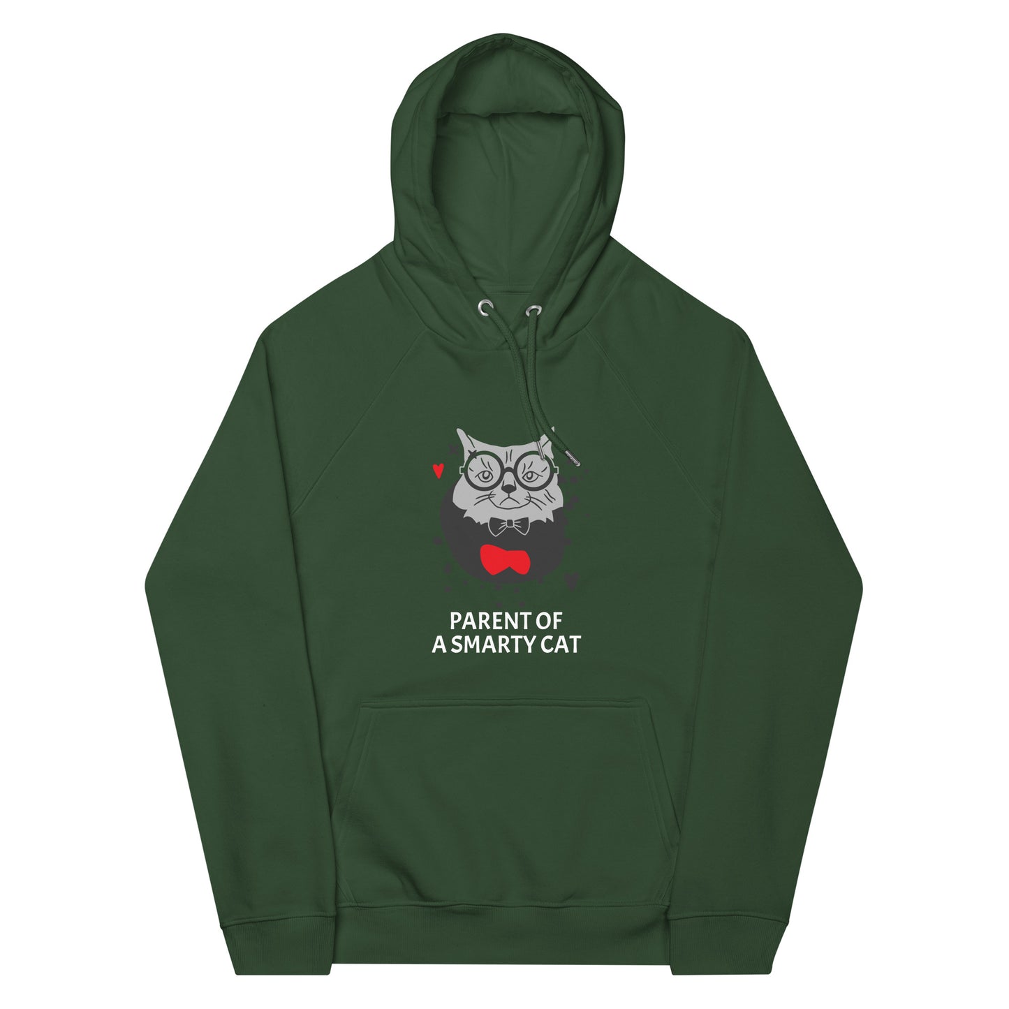 Parent of a smarty cat Unisex eco raglan hoodie