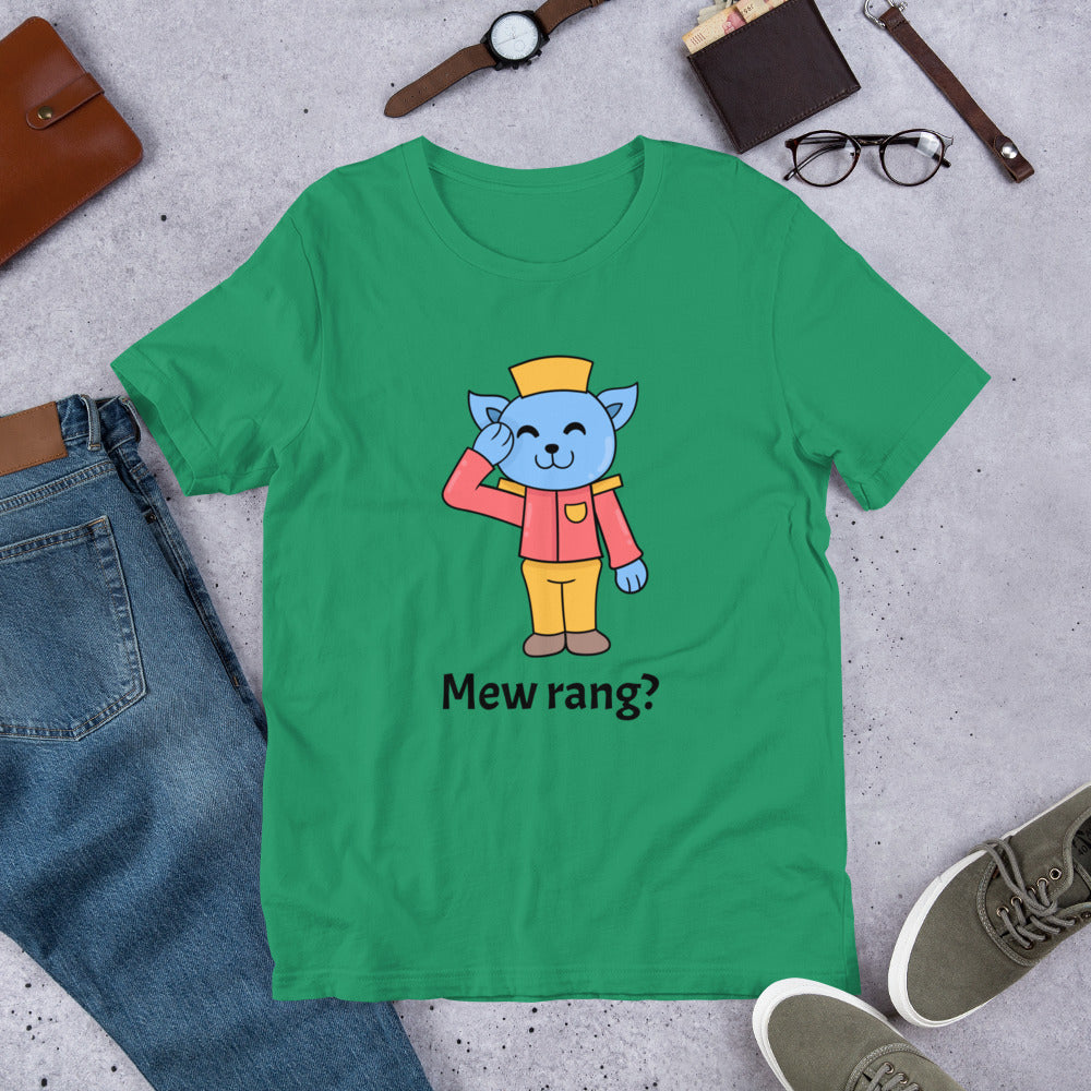 Mew rang? bellboy cat Unisex t-shirt