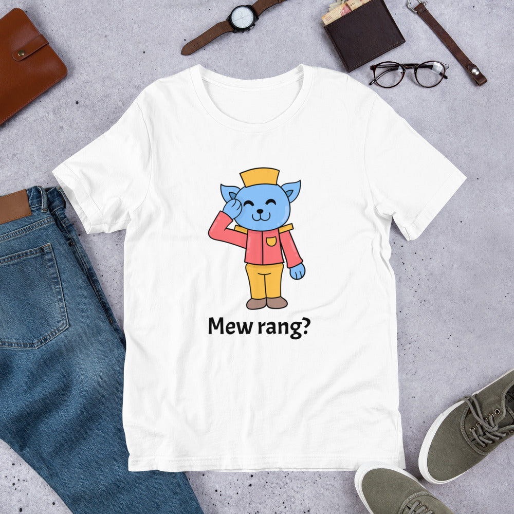 Mew rang? bellboy cat Unisex t-shirt