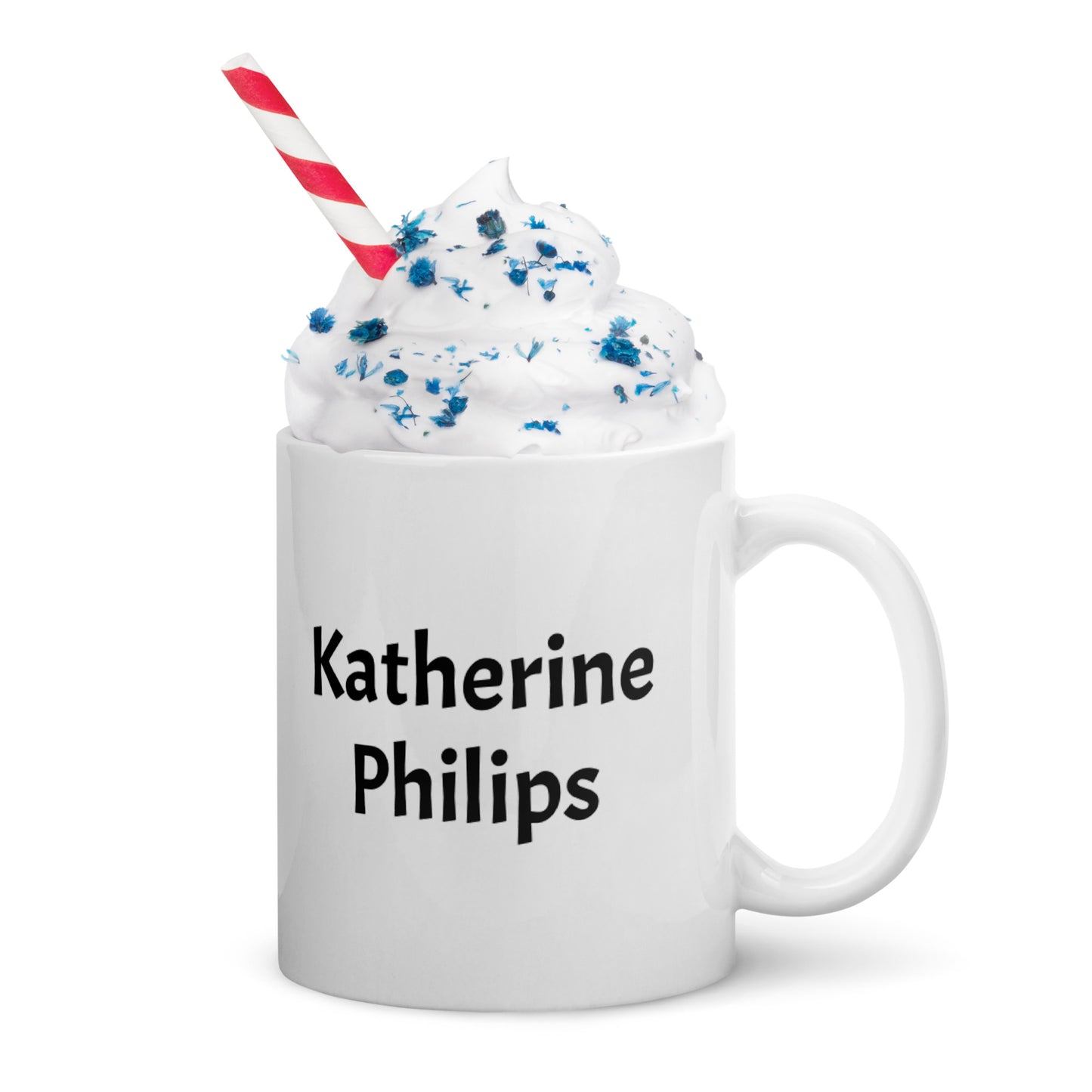 Katherine Philips white glossy mug