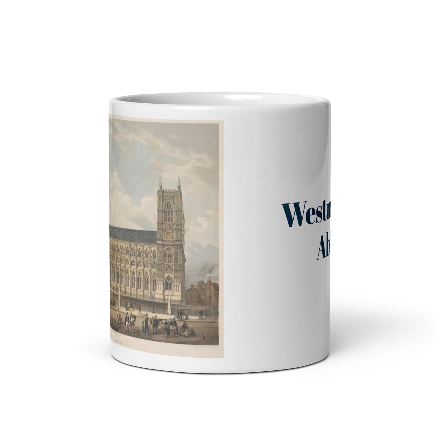 Westminster Abbey white glossy mug