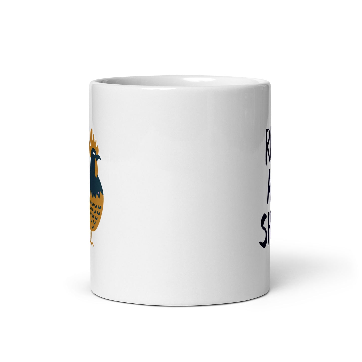 Rise and Shine white glossy mug
