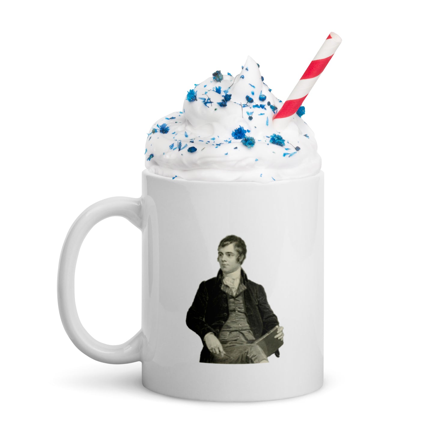 Robert Burns white glossy mug