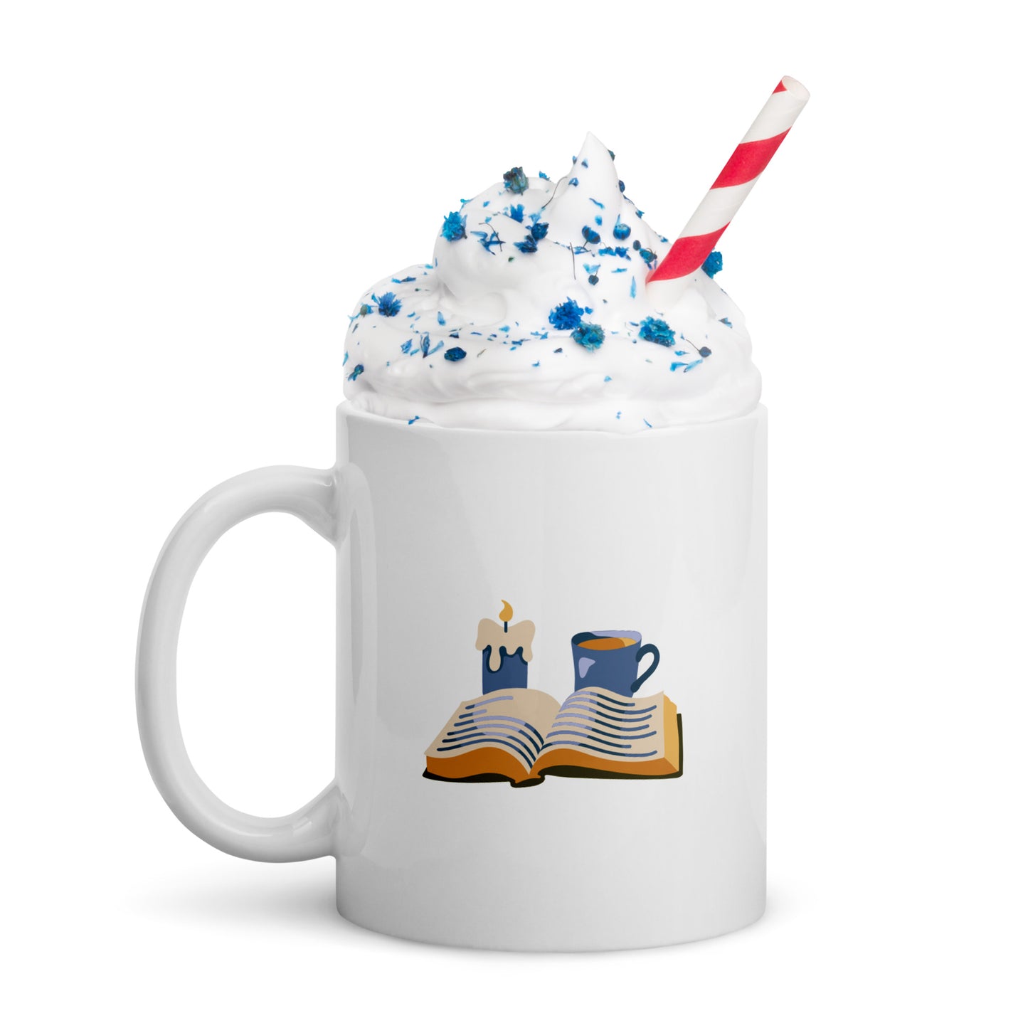 Coffee light, no sugar, glossy mug
