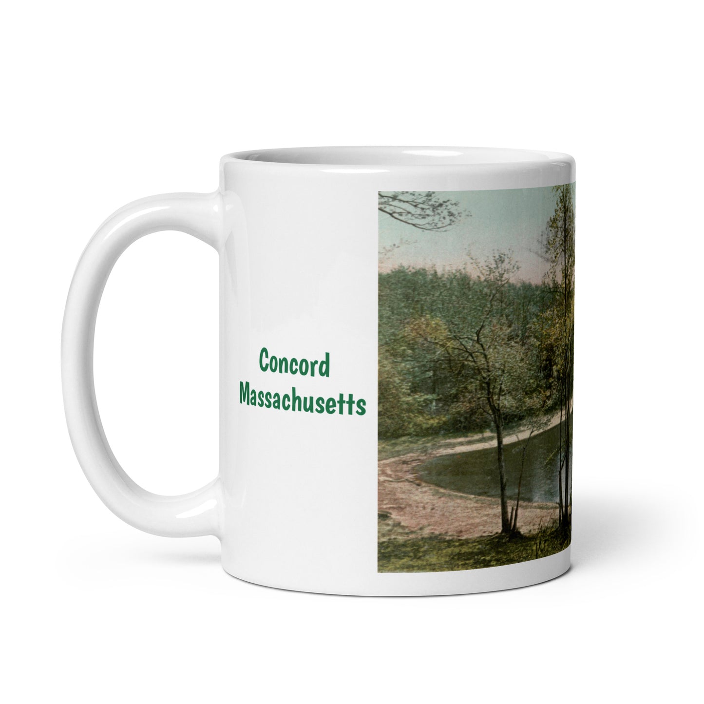 Walden Pond white glossy mug