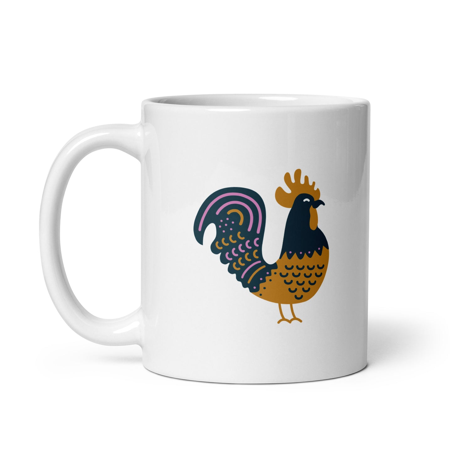 Rise and Shine white glossy mug