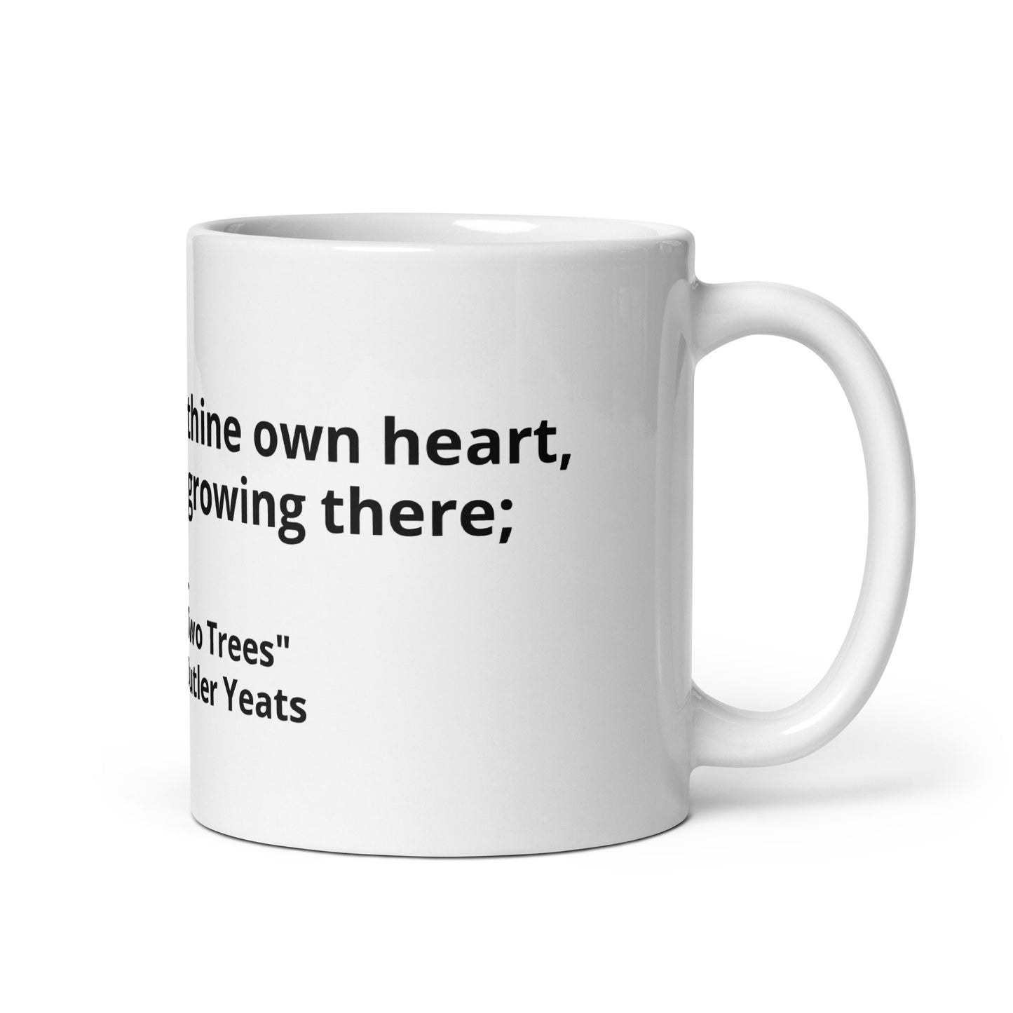 Beloved, gaze in thine own heart, White glossy mug