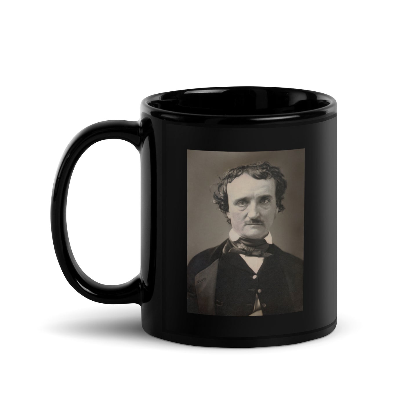 Edgar Allan Poe black glossy mug