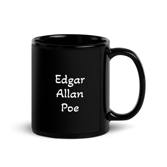 Edgar Allan Poe black glossy mug