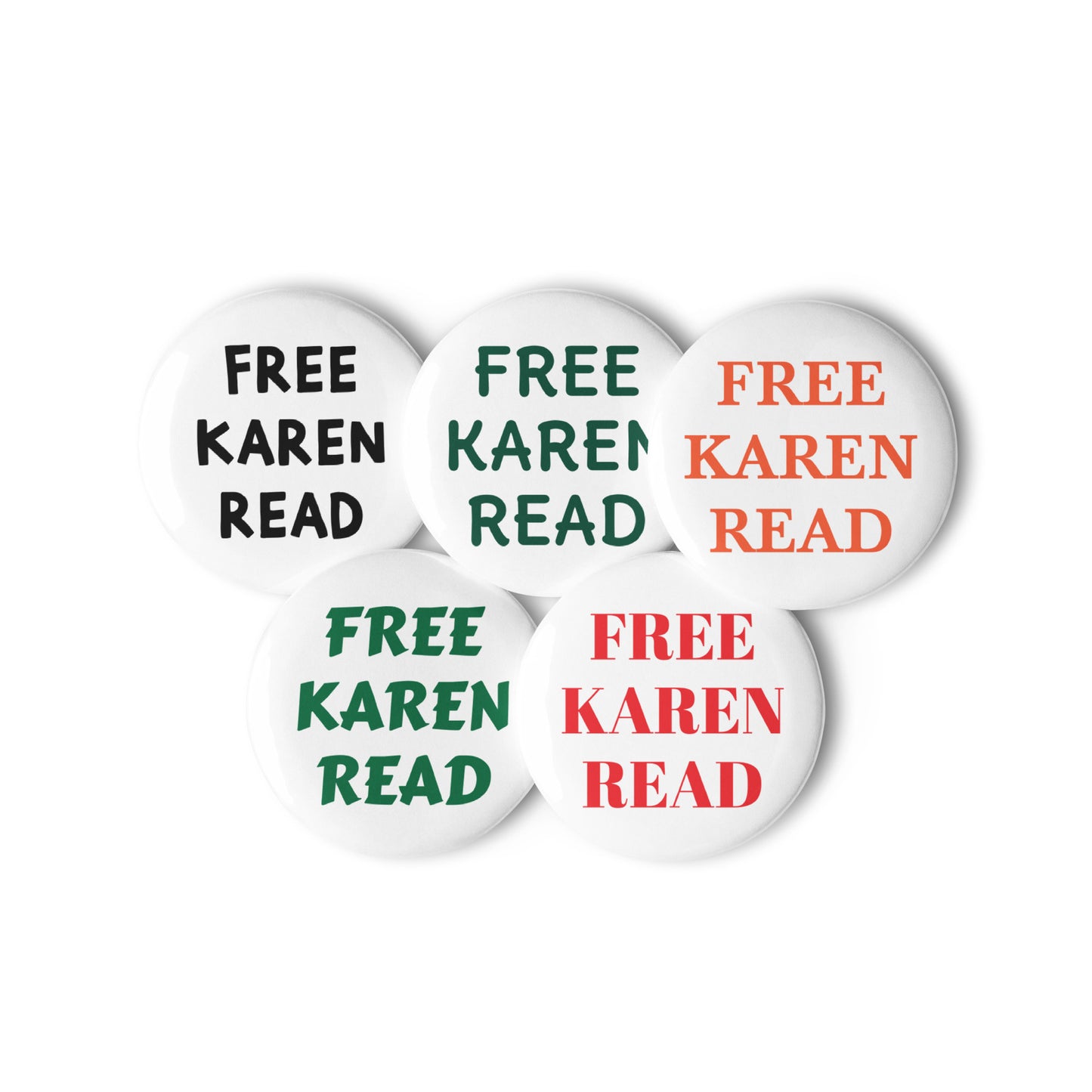 Free Karen Read set of pin buttons