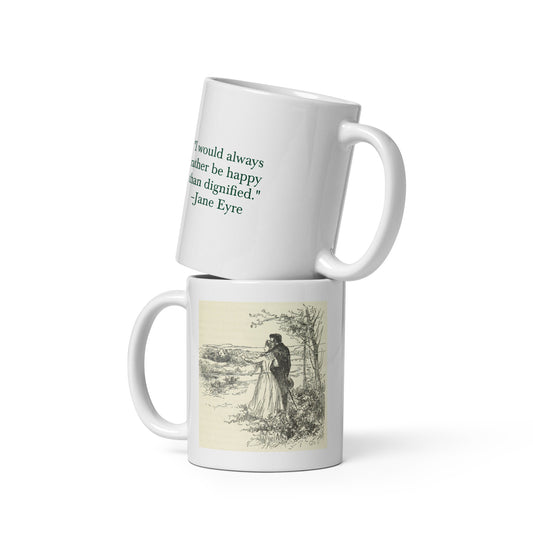 Jane Eyre white glossy mug