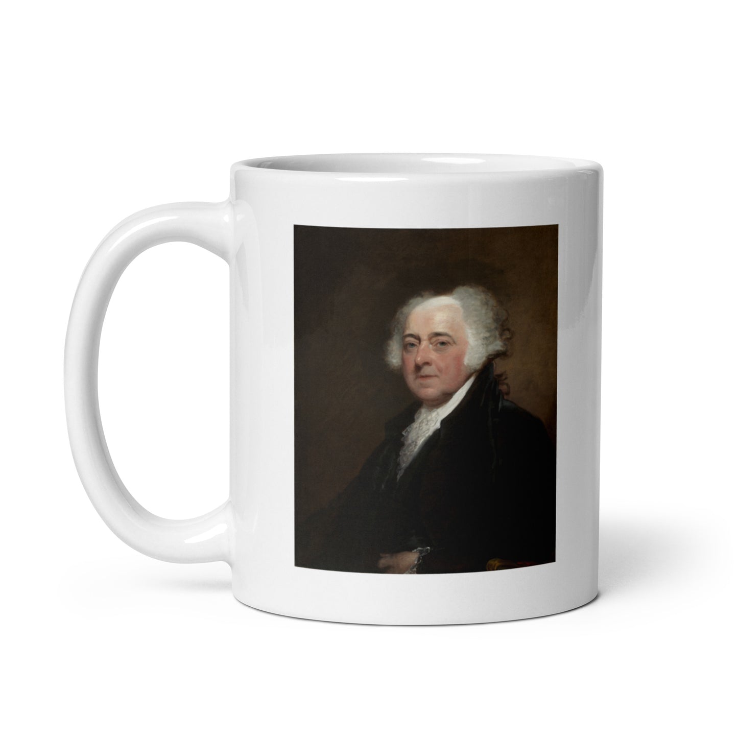 John Adams white glossy mug