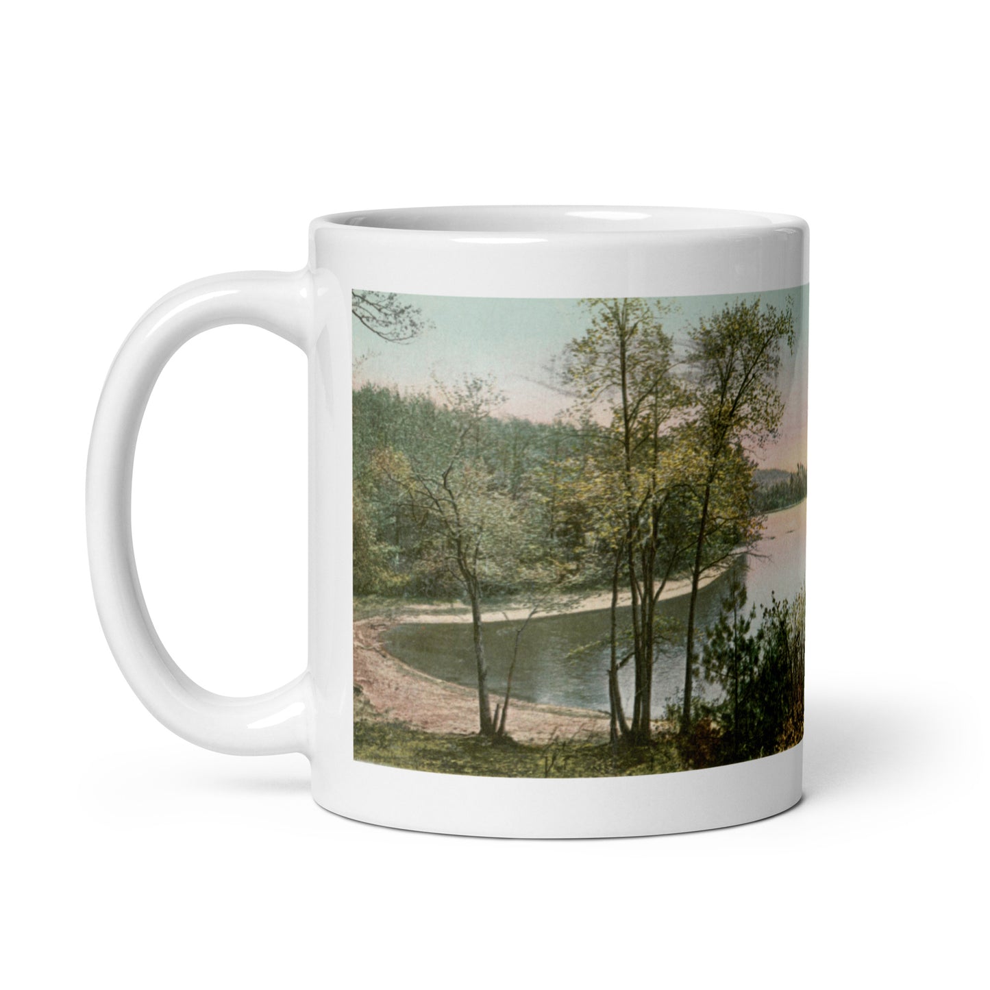 Thoreau early-morning walk white glossy mug